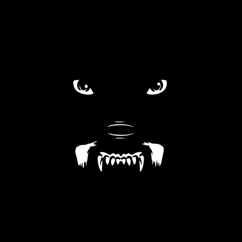 tete de loup noir