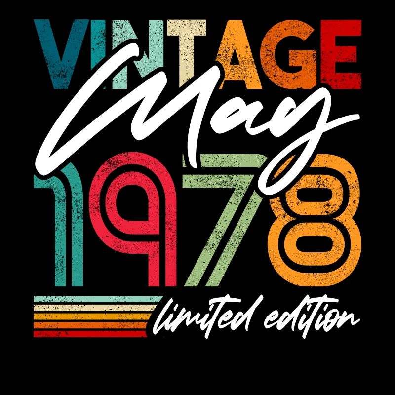 Millésime né mai 1978 Anniversaire mai 1978