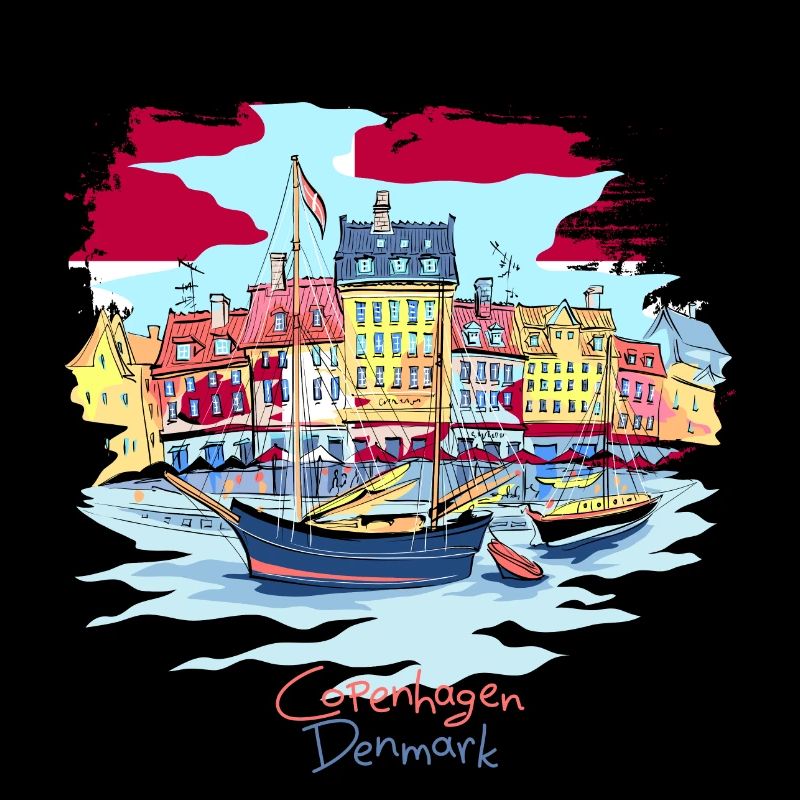 Denmark Copenhagen Danish Danmark Tshirt