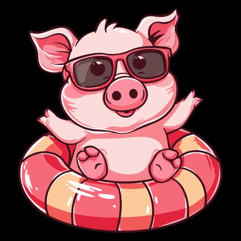 Schwein Sommer Comic
