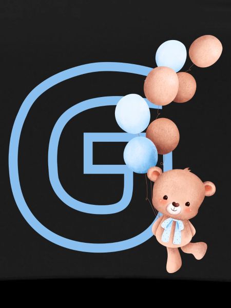 Letter g blue bear