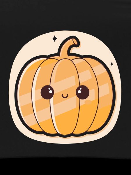 Bright kawaii pumpkin