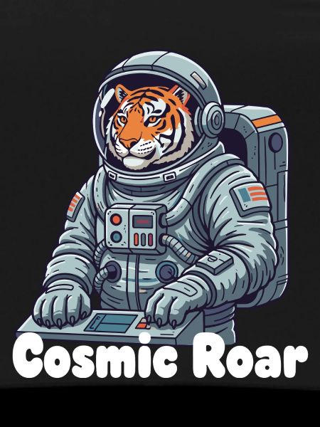 Cosmic tiger in spacesuit