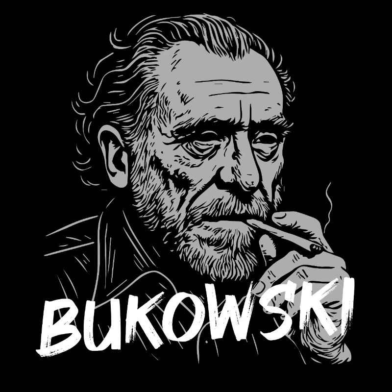 Bukowski Portrait Cigarette Tee