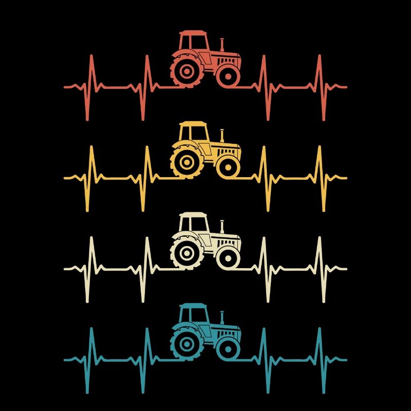 Retro Traktor Herzschlag-Bauer