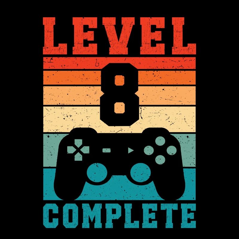 8th Birthday Level 8 Complete 8 Years Gamer