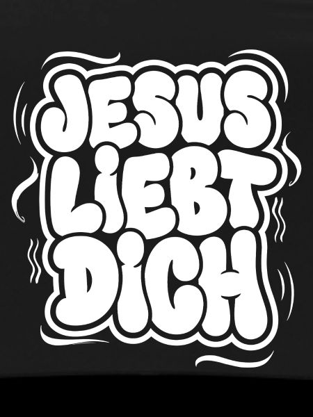 Jesus Loves You Bubblig Lettering
