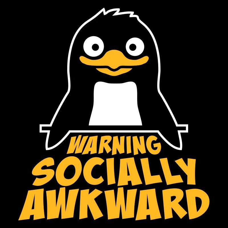 Penguin Warning Socially Awkward Funny Clumsy