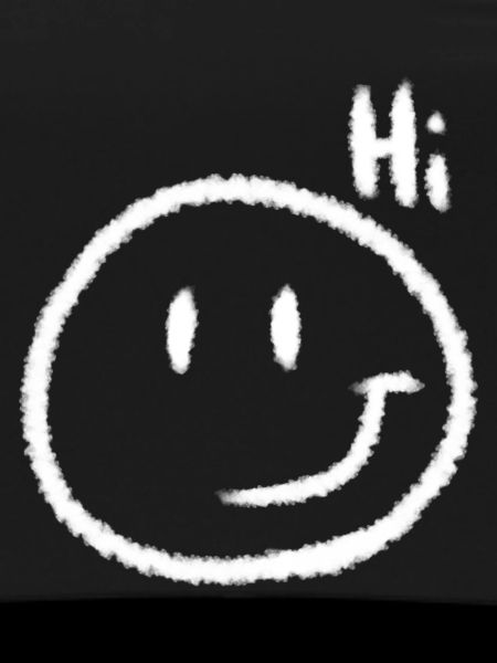 Hi Smile & Text | Chalk look