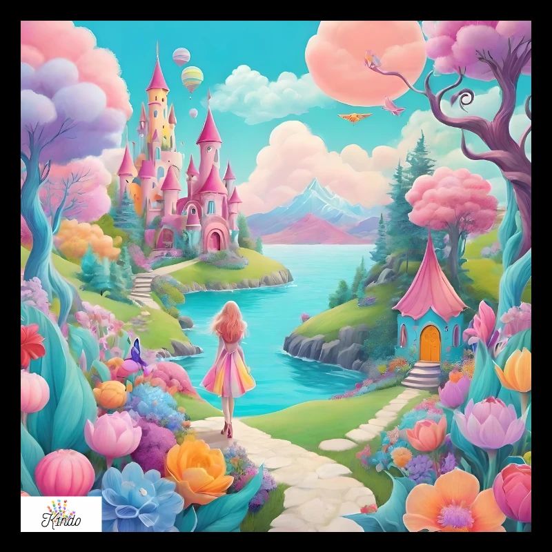 Colorful princess dreamscape