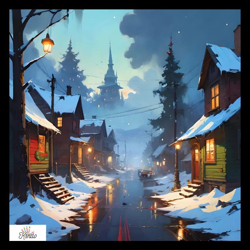 Peaceful winter evening
