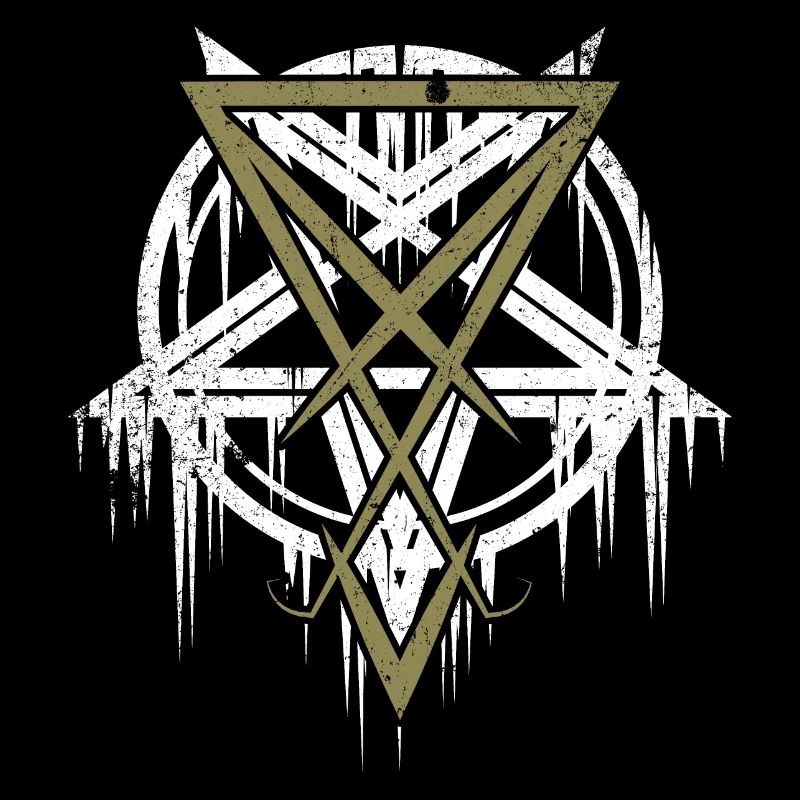 Pentagramme avec symbole Lucifer