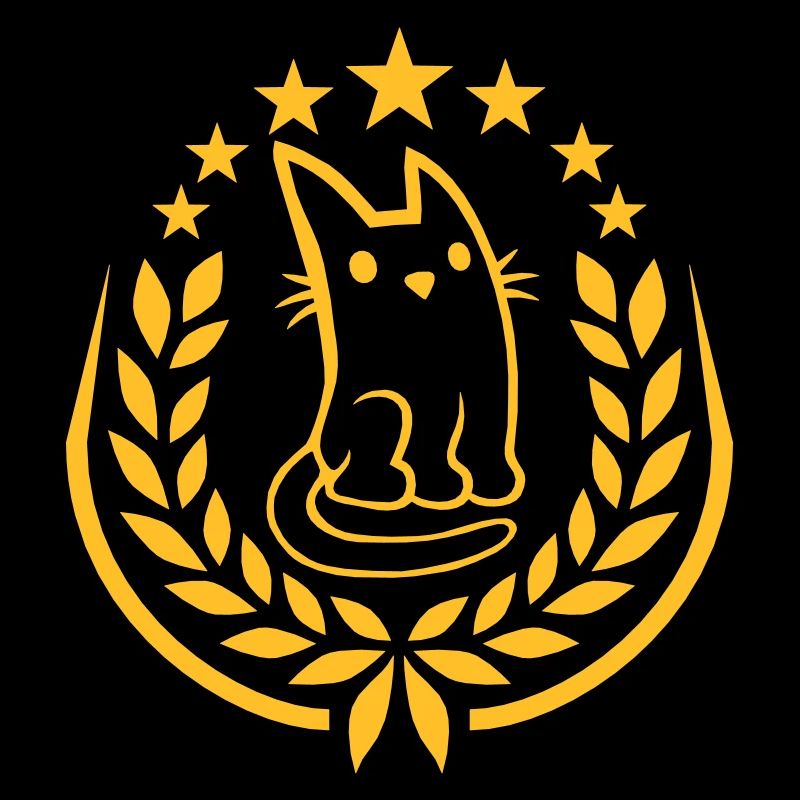 Edel Lorbeerkranz Katze Logo