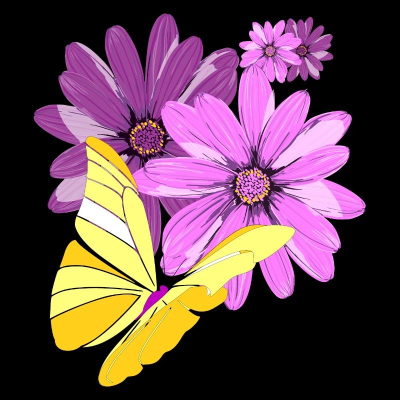 Butterfly on flowers