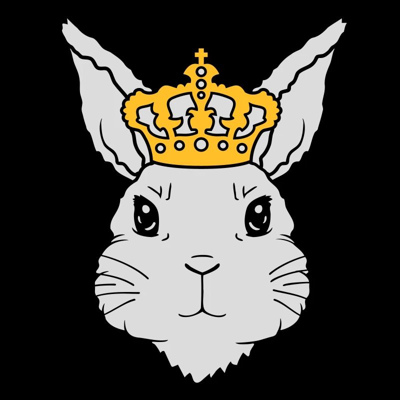 König Hase Krone Gesicht