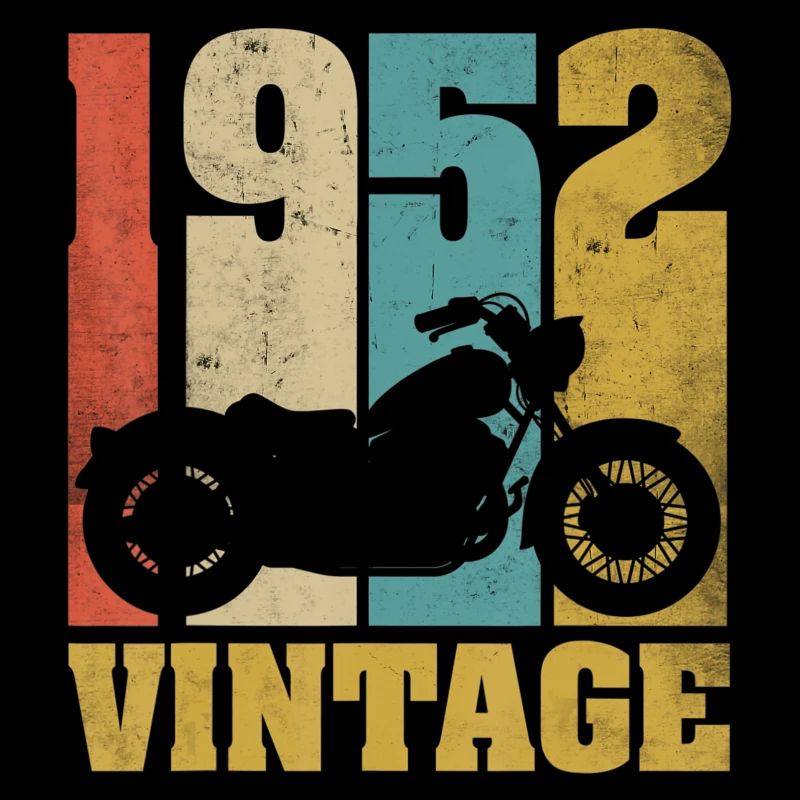 1952 Born birthday biker motorcycle gift