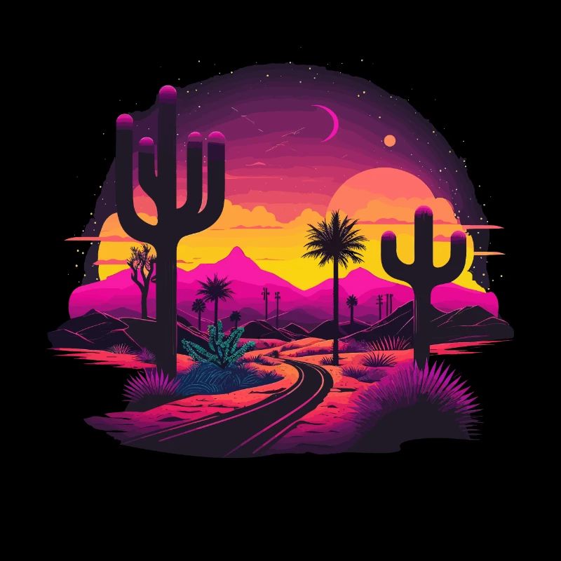 Paysage de néons