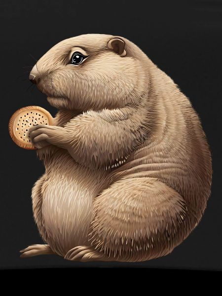 Groundhog with Cracker