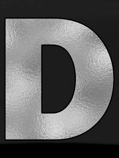 Letter D Silver