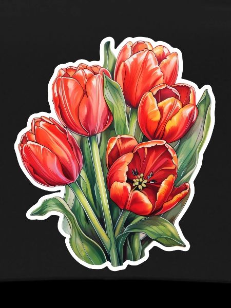 Tulips 5 Flowers