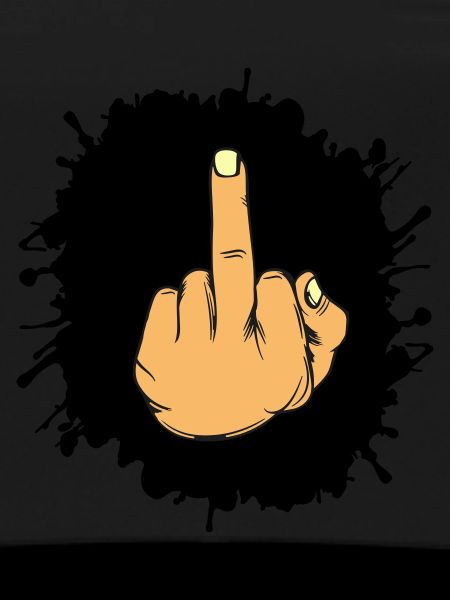 Splatter middle finger