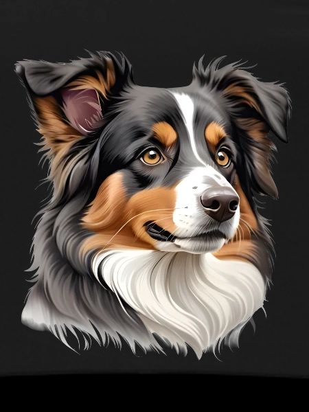 Australian Shepherd Head
