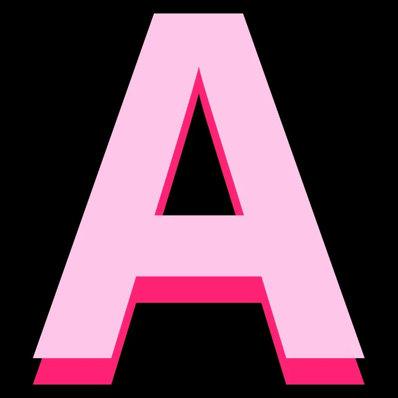 Pop- und moderner rosa Buchstabe a