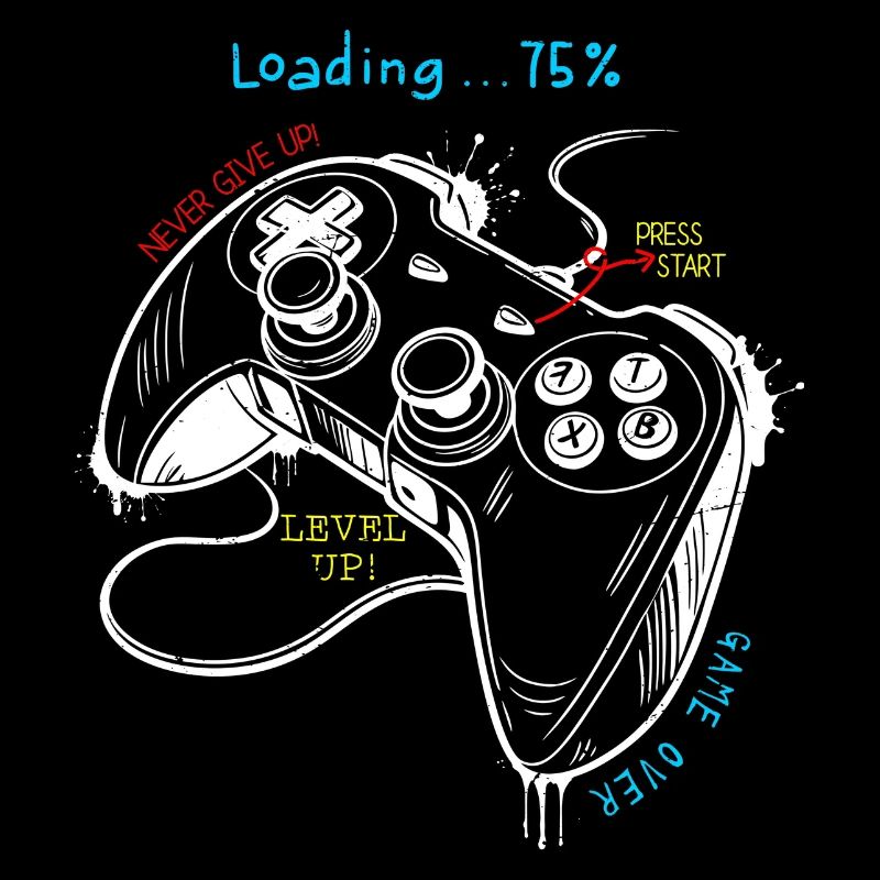 Art de la manette de style de jeu rétro