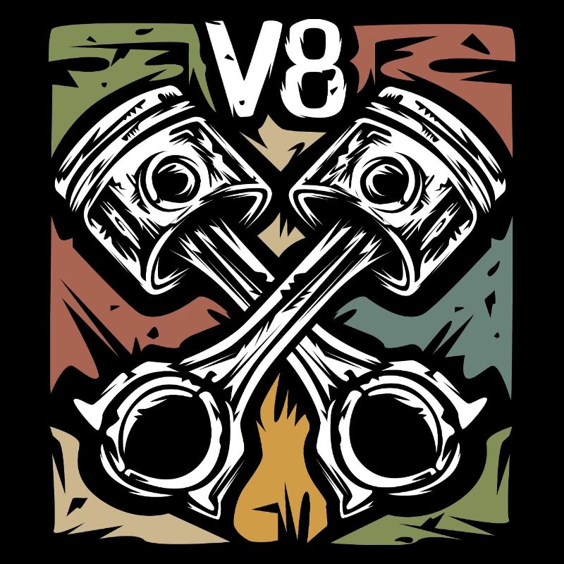 V8 Retro Kolben – Muscle Car & Biker