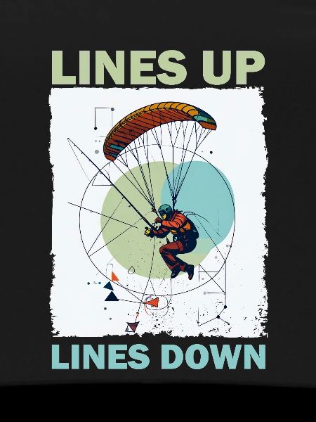 Adventurous skydive illustration