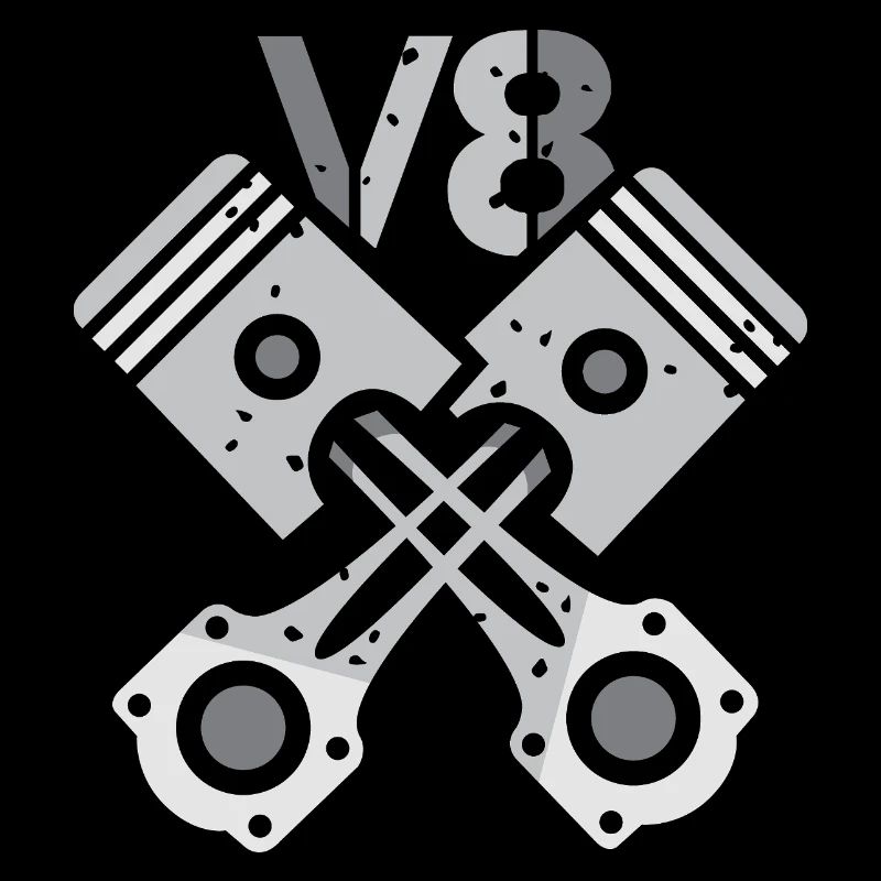 V8 Engine Piston – Mechanic Power Design