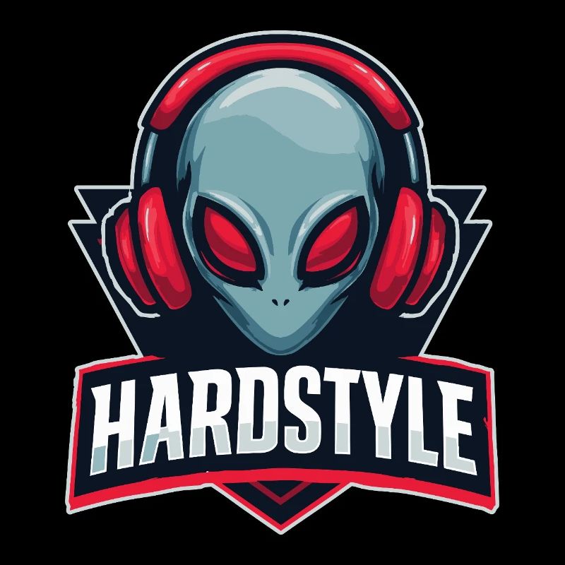 HARDSTYLE Alien Headphone Motif