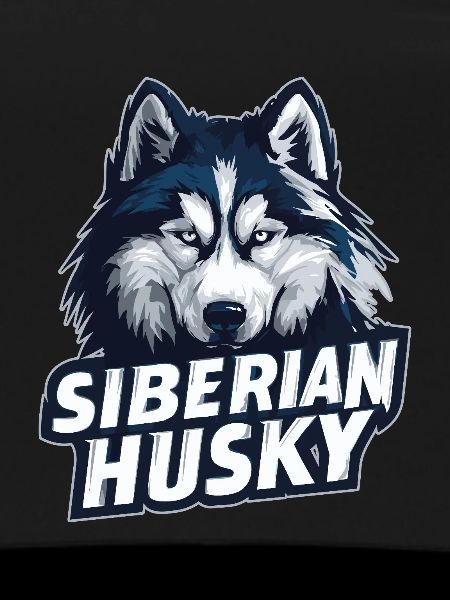 Siberian Husky Head Illustration
