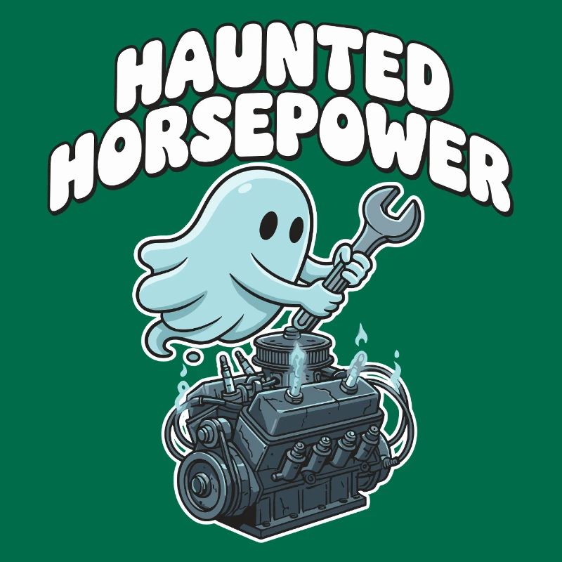 Dessin animé Ghost Engine Hanting Engine