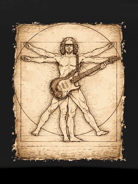 Vitruvian Rocker Guitarist Design