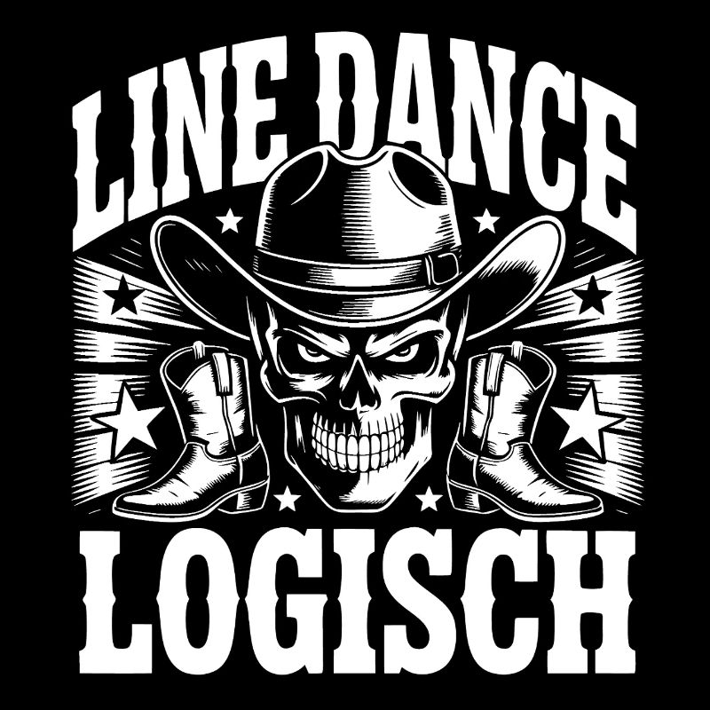 Line Dance Schädel Western Boots
