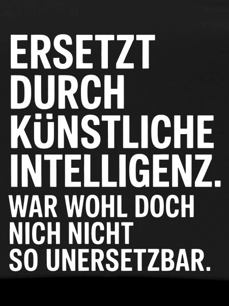 Ersetzt durch KI – unersetzbar