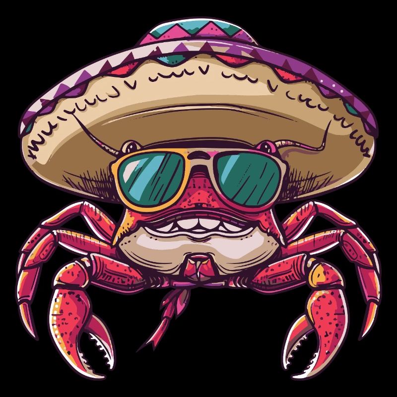 crabe crabe drôle sombrero