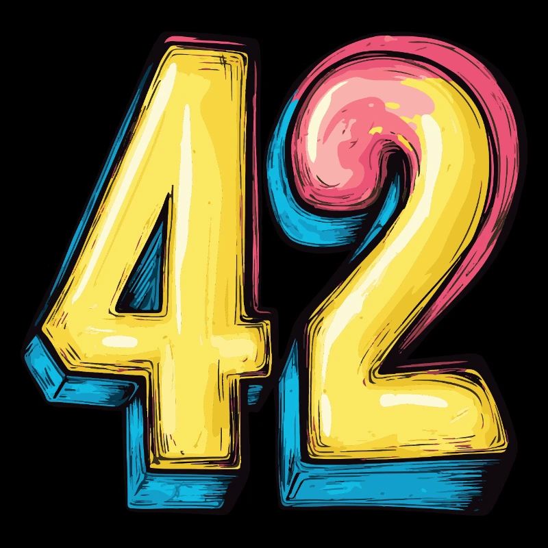 42 Zahl Comic