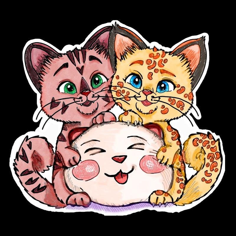Two kittens with stuffed animal