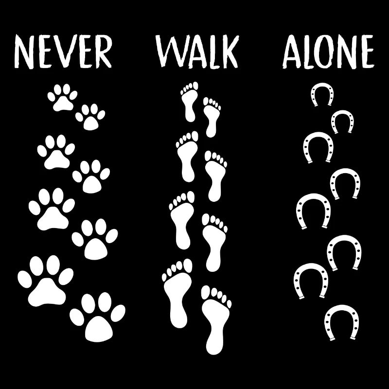 Never Walk Alone Pferd Reiten Hund Reitsport