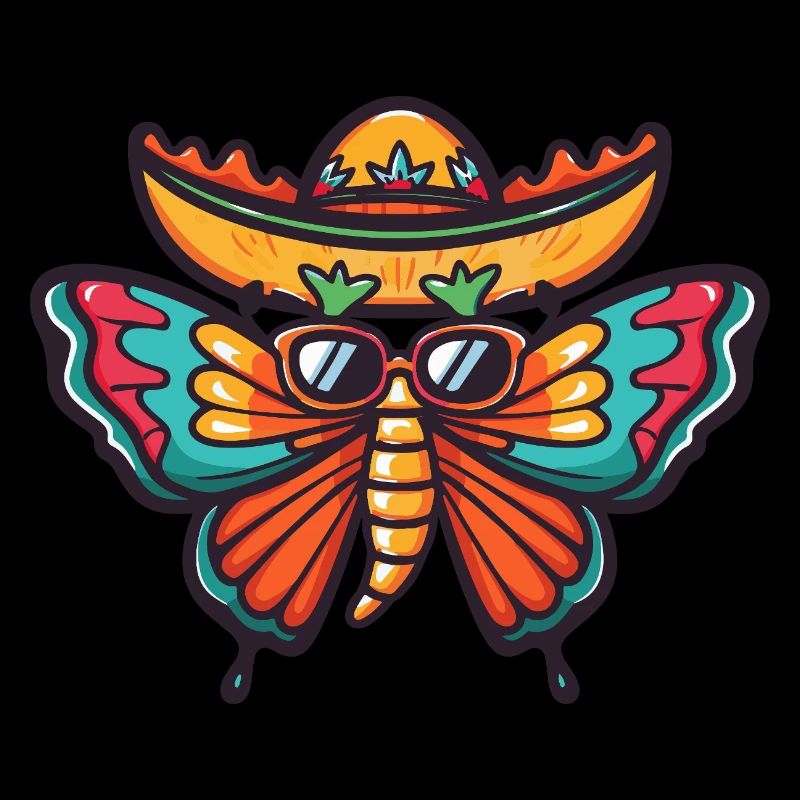 Papillon Drôle Sombrero