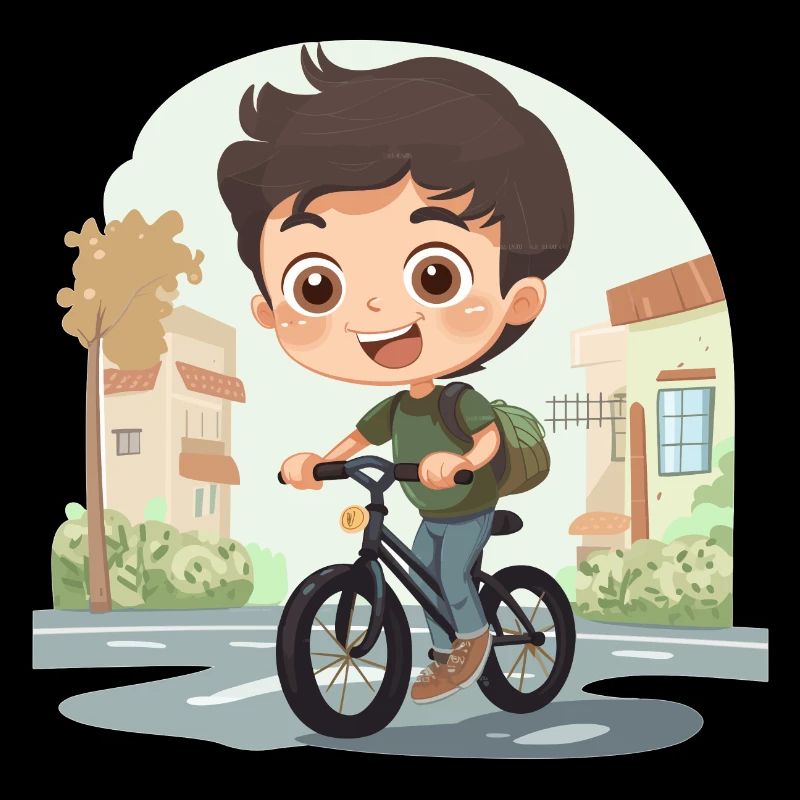 Junge auf einem Fahrrad - Drahtesel