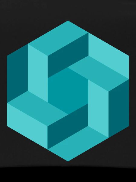 Abstract geometry in blue