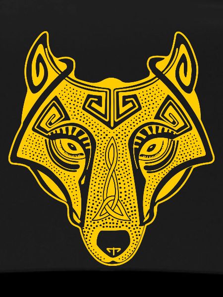 Viking Wolf yellow transparent