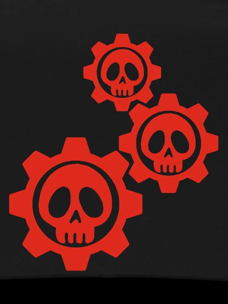 Skulls and red gears