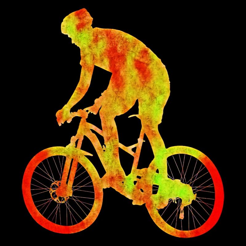 Vélo rouge pointillé