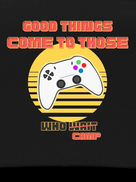 Retro Arcade Gaming Camp Logo