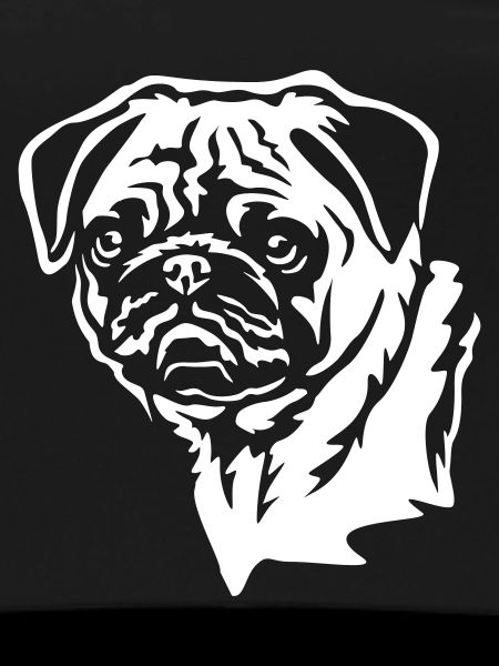 Mops Kopf "Black Edition"