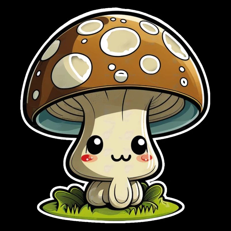 Drôle de champignon de dessin animé